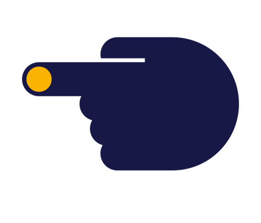 Hand mit Zeigefinger